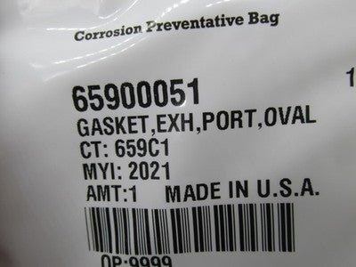 Harley-Davidson Genuine OEM NOS Oval Exhaust Port Gasket 65900051