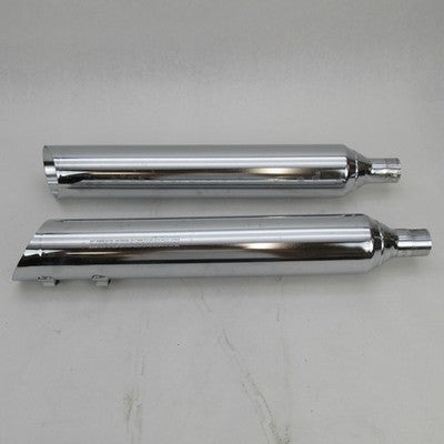 Pair of Harley Davidson Genuine Stock Chrome Freewheeler Mufflers 6490