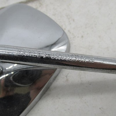 Pair of Harley OEM Chrome Short Stem Mirrors *1 is Cracked* 91875-88 9