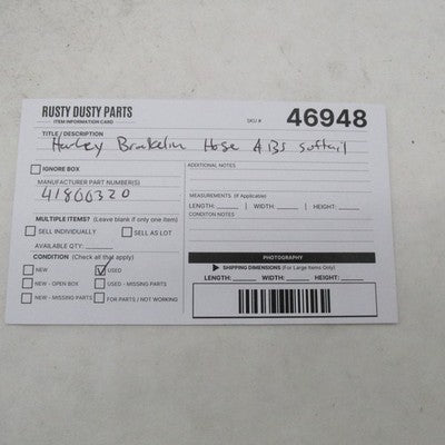 Harley Davidson OEM Front ABS Brake Line 2015-17 Softail Slim 41800320
