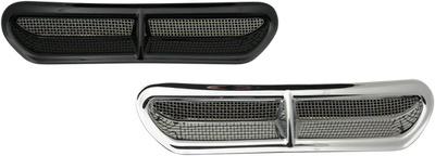 Custom Dynamics Fairing Vent Trim w/ Stainless Steel Mesh Chrome HD-VE