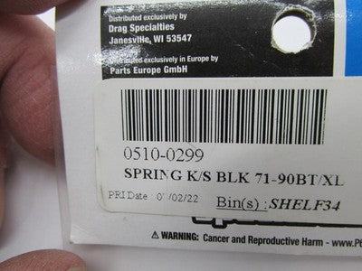 Drag Specialties NOS Harley 71-90 BT XL Kickstand Spring Gloss Black 0