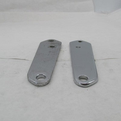 Pair of Harley Davidson OEM Chrome Highway Peg Mounting Bracket Plates
