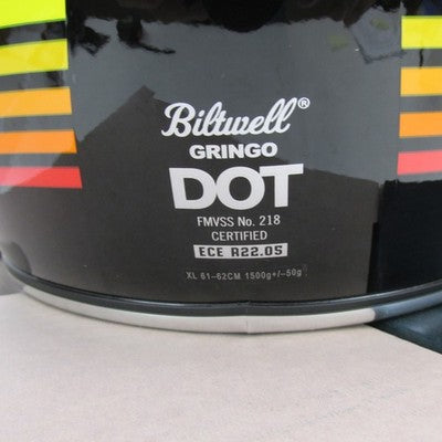 Biltwell NIB Gringo DOT Helmet XL Gloss Black Spectrum 1002-536-105 |