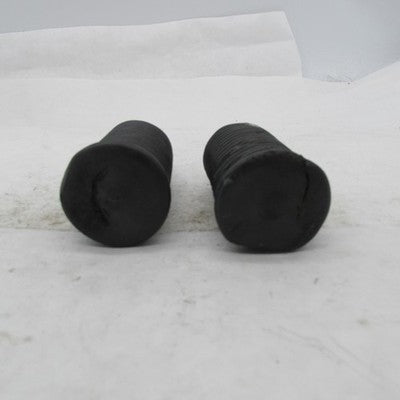Pair of Harley OEM Vintage Female Mount Cushion Ribbed Black Rubber Fo