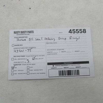 Lot of 3 Harley Davidson OEM Fork Seal Retaining Rings Circlips 45401-