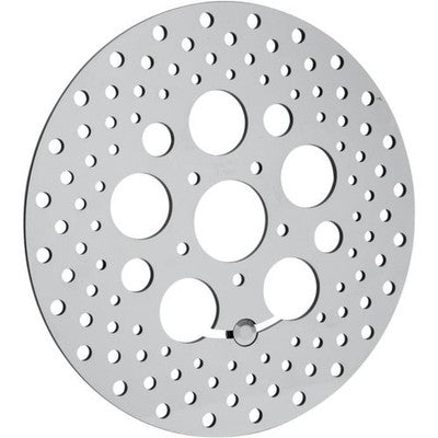 Drag Specialties Polished Stainless Steel Drilled Brake Rotors DS32509