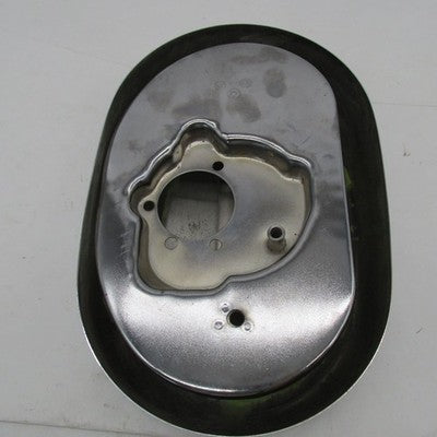 Vintage Harley Davidson OEM Chrome Oval Air Cleaner Cover w/ Back Plat