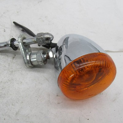 Harley Davidson Pair of Chrome Rear View Mirrors with Bullet Amber Tur