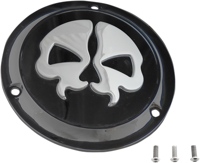 Drag Specialties Split Skull Derby Covers Black 1107-0549