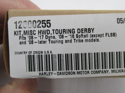 Harley-Davidson Genuine OEM NOS Derby Cover Hardware Kit Black 1260025