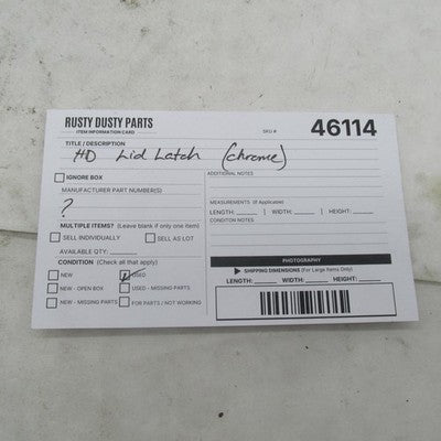 Harley Davidson OEM 14-23 Touring Chrome Tour-Pak Trunk Lid Latch, No