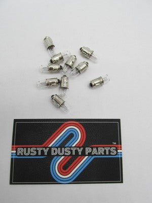 Lot of 10 Harley-Davidson OEM NOS 12V Bayonet Gauge Bulbs, Clear 75045