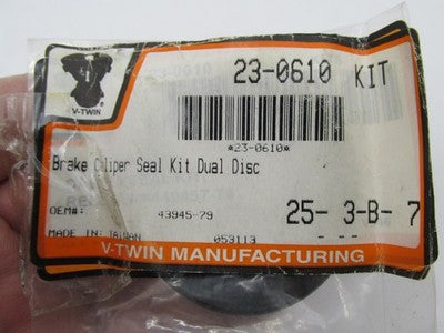 V-Twin NOS Harley 79-85 FLT Brake Caliper Seal Kit Dual Disc 23-0610 |