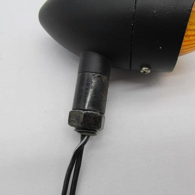 Pair of Black Bullet Aftermarket Turn Signals Amber Indicator Lights