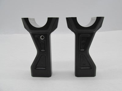Pair of Harley Davidson Black Handlebar 4.5 Inch 4" Risers Bottom Port