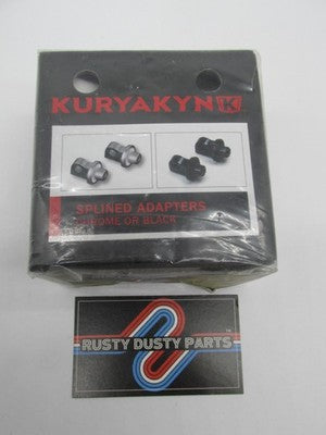 Kuryakyn NOS Harley Davidson Male Chrome Footpeg Splined Adapters 8881