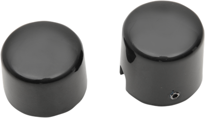 Drag Specialties Axle Caps Gloss Black Rear 0214-1237