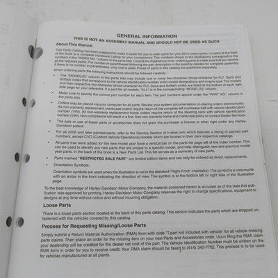 Harley Davidson Official Factory 2015 Touring Models Parts Catalog 994