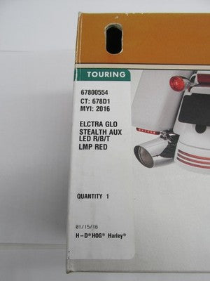 Harley Genuine OEM NOS Electra Glo Stealth Aux LED Run/Brake/Turn Lamp
