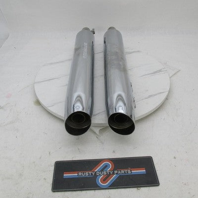Pair of Harley OEM Chrome Mufflers FLHX FLHT FLT 07-08 Touring 65592-0