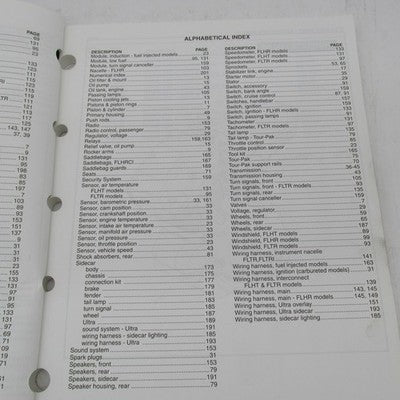 Harley Davidson Official Factory 2001 FLT Models Parts Catalog  99456-