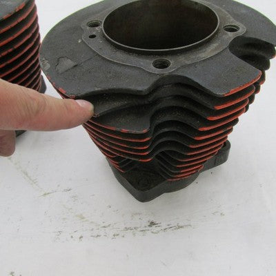 Pair of Harley OEM Ironhead Sportster Damaged Cylinder Jugs 16561-72 1
