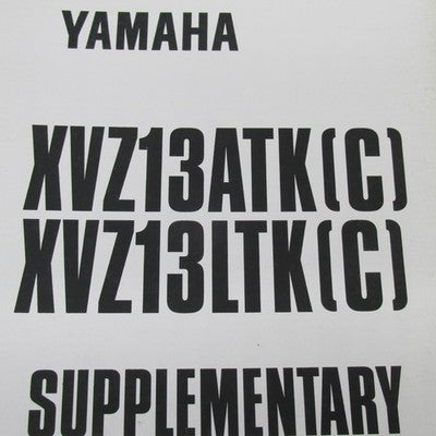 Yamaha XVZ13ATK(C) XVZ13LTK(C) Supplementary Service Manual LIT-11616-