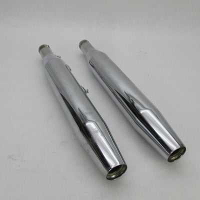 Pair of Harley Davidson OEM Stock Chrome Exhaust Mufflers 00-06 Softai
