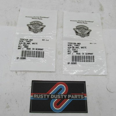 Lot of 2 Harley-Davidson OEM White 18-20 AWG Cable Seals 72610-08