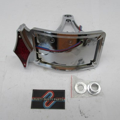 HD Drag Specialties Tail Light Side Mount Diamond Curved 00-07 Softail