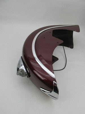 Indian Genuine OEM Front Fender Maroon Chrome Headlamp & Tips Accent 1