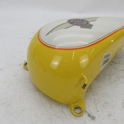 Harley Davidson OEM Left Fuel Tank Yellow White Painted FLSTF Fat Boy