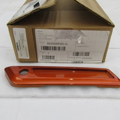 Harley OEM NOS Left LH Saddlebag Latch Faceplate, Scorched Orange 9020