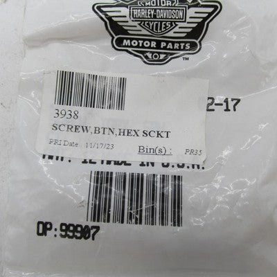 Lot of 3 Harley-Davidson OEM NOS Button Head Hex Socket Screws 3938