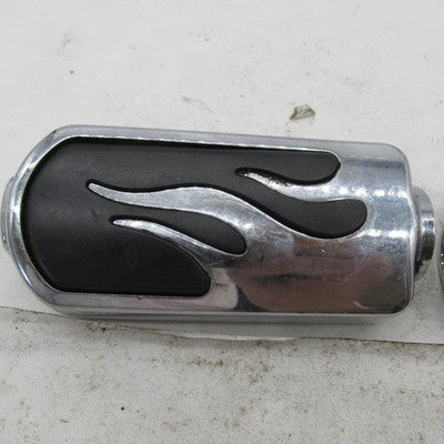 Harley Davidson OEM PairChrome Flame FootPegs Dyna Sportster Shovelhea