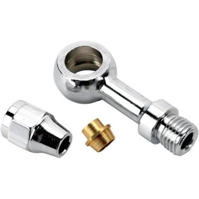 Drag Specialties Universal Chrome Straight Banjo Fitting 3/8in./10mm 1