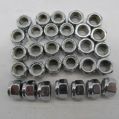 Lot of 30 Genuine Harley-Davidson OEM NOS Chrome Nylock Lock Nuts 9403