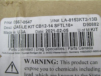 LA Choppers Harley Davidson 2018+ Softail 12-14" Bars Cable Kit LA-815