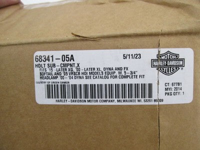 Harley-Davidson Genuine NOS XL Dyna Street XG 5-3/4 Headlight Headlamp