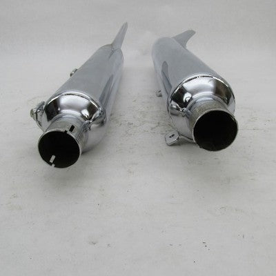 Pair of Harley Davidson OEM Fishtail Exhaust Mufflers FLSTS 65655-00 &
