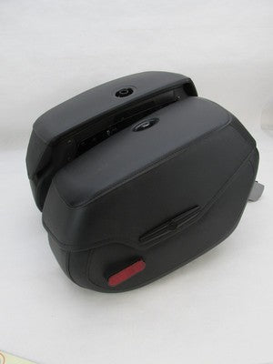 Pair of Harley-Davidson Genuine NOS FLDE Black Rigid Mount Saddlebags