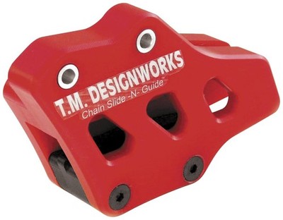 TM Design Works Factory Edition 1 Rear Chain Guide Red RCG-CR2-RD