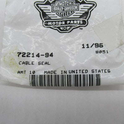 Lot of 12 Harley-Davidson OEM NOS Rubber Cable Seals 72214-94