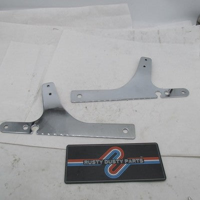 Pair Harley OEM Chrome Rigid Sissy Bar Mount Brackets 04-15 Sportster