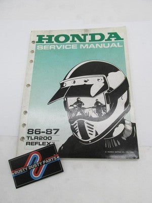 Honda Official Factory 1986-1987 TLR200 Reflex Service Shop Manual Boo