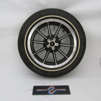 Harley OEM 87-99 Touring 16x3 Cast Mag 10-Spoke Front Wheel w/ Tire 43