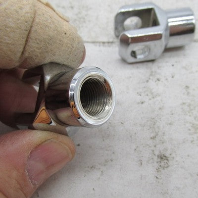 Pair of Harley Davidson Genuine NOS Chrome Footpeg Mounts Clevis Male