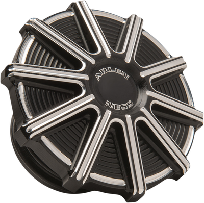 Arlen Ness Gas Cap Black Contrast Cut 10 Gauge 0703-0849