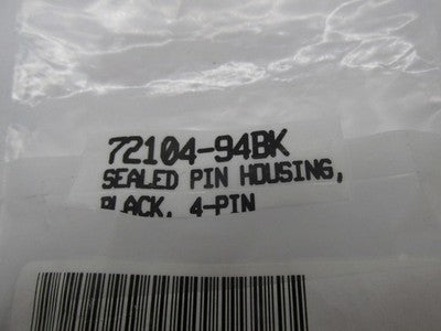 Lot of 4 Harley Davidson Genuine NOS Sealed Pin Housing 4-Pin Black 72